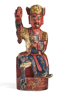 A Chinese Wood Carved Statue
