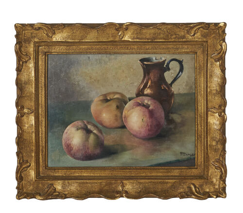 Honoré Camos (1906 - 1991)- Still Life with Apples and Pitcher