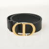 Christian Dior Black Leather Montaigne 30 Belt