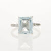 18ct White Gold , 5.15ct Aquamarine and Diamond Ring