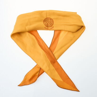 Hermès Orange Losange 100% Silk Scarf