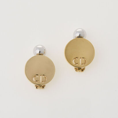 Christian Dior Clip-on Earrings with Dior Box