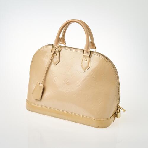 Louis Vuitton Beige Vernis Alma Bag