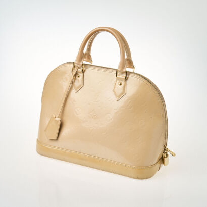 Louis Vuitton Beige Vernis Alma Bag