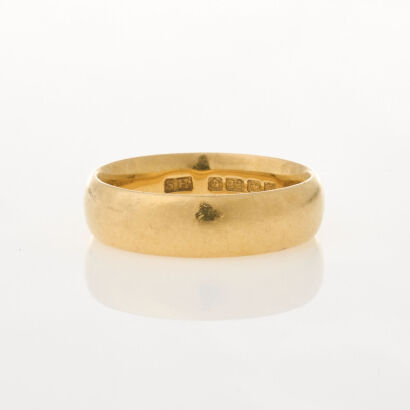 22ct Yellow Gold, Plain Band