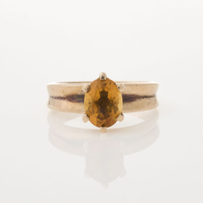 9ct Yellow Gold, Vintage Citrine Ring