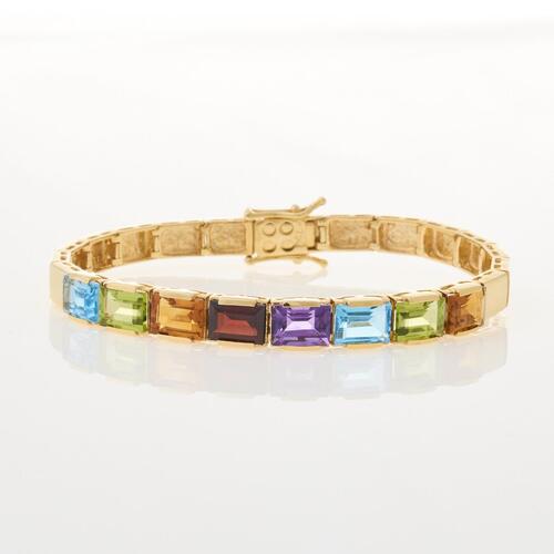 18ct Yellow Gold Multi-stone Bracelet