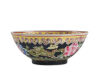 A Chinese Early-20th Century Fine and Brilliantly Enamelled Black-ground Famille Rose Bowl