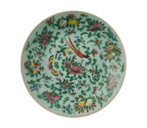 A Chinese 19th Century Canton Famille Rose Plate