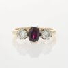 18ct Yellow and White Gold Vintage Ruby and Diamond Ring