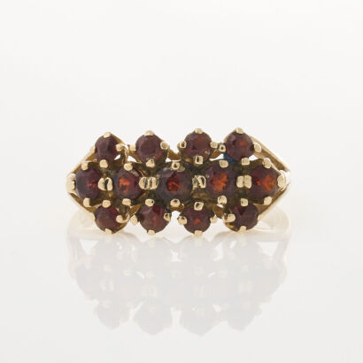 9ct Yellow Gold Garnet Ring