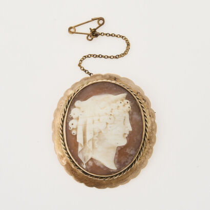 9ct Yellow Gold Shell Cameo