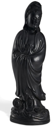 A Chinese Sandalwood Carving Guanyin