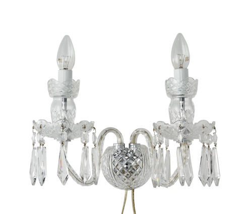 A Pair of Waterford Crystal Wall Sconces