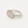 18ct White Gold, Pave set Diamond ring with Pink & White Diamonds of 1.75cts Total - 2