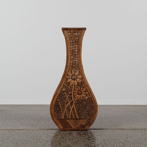 A Mid-Century Cane Floor Vase