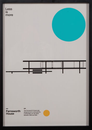 Miles van der Rohe’s Farnsworth House Framed Print