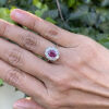 18ct White Gold, .90ct Ruby and Diamond Ring - 4