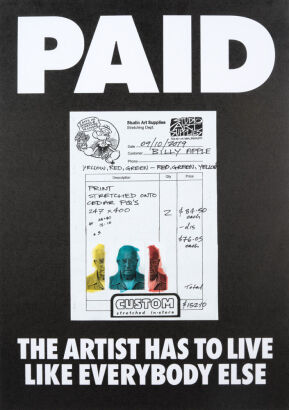 BILLY APPLE Paid. the Artist Has to Live Like Everybody Else