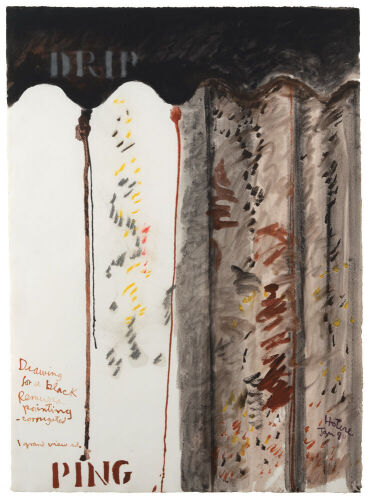 RALPH HOTERE Drawing for a Black Remuera Painting