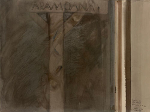 RALPH HOTERE Aramoana - Drawing for Ian Wedde's Pathway to the Sea