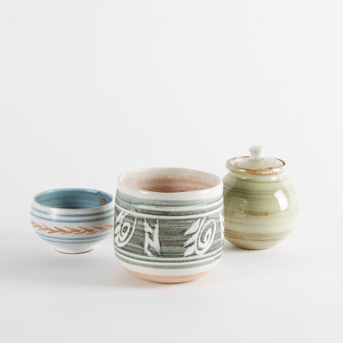 A Trio Of Hamner Pottery Objects