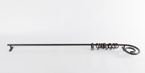 A Wrought Iron Curtain Rod