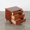 A Single Three Drawer Mahogany Bedside Table - 2