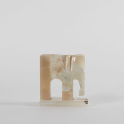 An Onyx Elephant Bookend