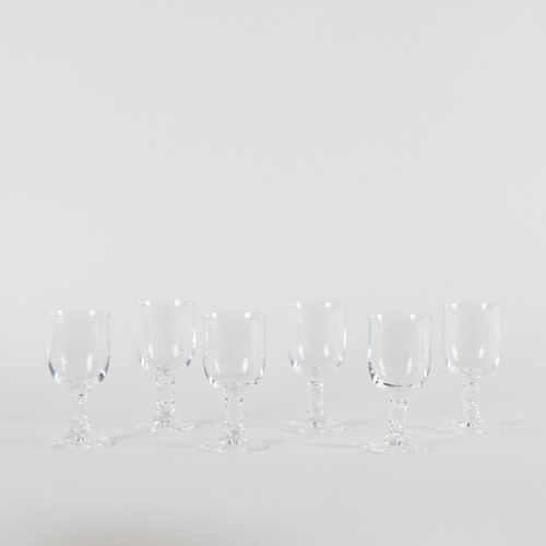 A Set Of Six German 1970s Crystal Wine Glasses