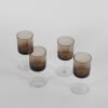 A Set Of Four Vintage Smoked Wine Glasses - 2