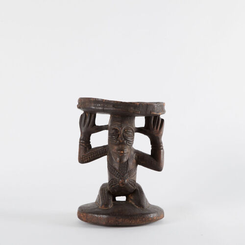 A Wooden Luba Stool, Africa