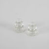 A Pair Of Vintage Glass Candle Holders - 2