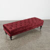 A Maroon Velvet Ottoman - 2