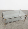 A French Two Tier Brass And Gunmetal Coffee Table C.1970s - 2