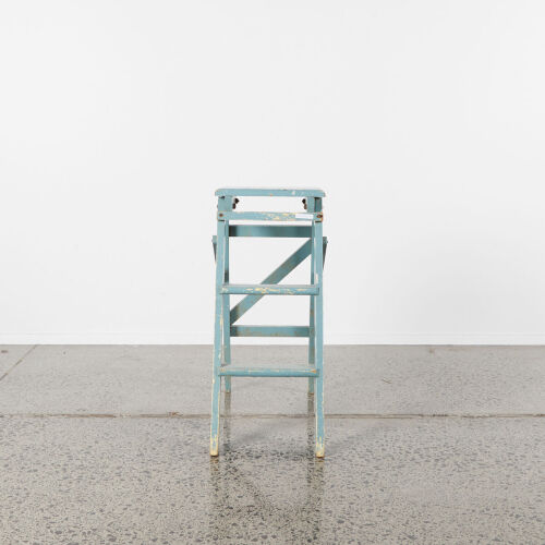 A Blue Wooden Painters Step Ladder