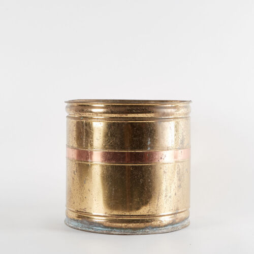 A Patinaed Brass And Copper Planter