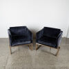 A Pair of Custom-Made Chairs with Brass Accents - 2