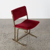 A Merrow Associates Style Burgundy Velvet Dining Chair C.1970s - 2