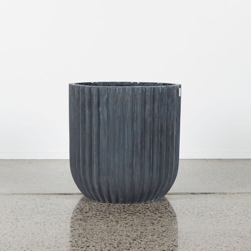 A Single Large Charcoal Planter Pot