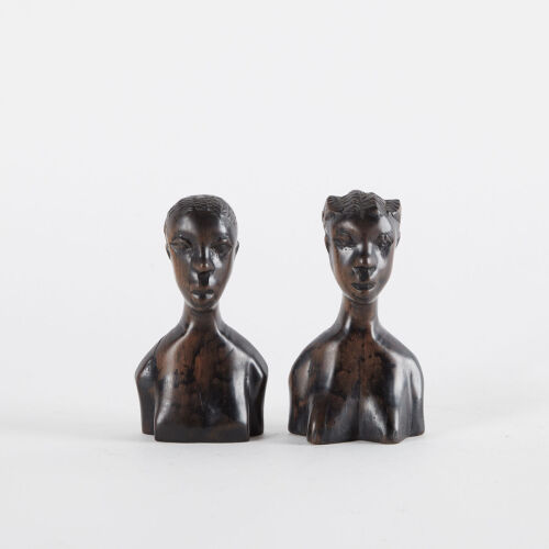 A Pair of Mid-Century Busts from Nigeria