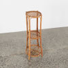 A Mid Century Three Tier Cane Plant Stand - 2