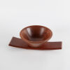 A Wooden Bowl And Wood Tray - 2