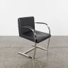 A Black Leather Flat Bar BRNO Chair - 2