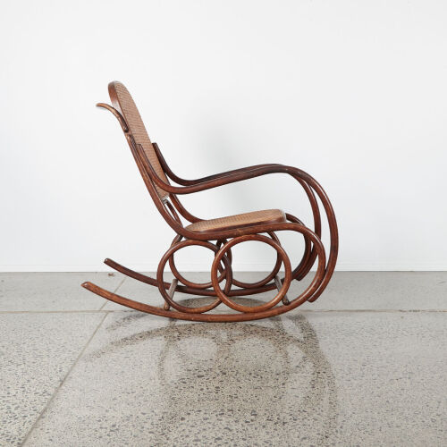 A Mid Century Thonet Bentwood Rocking Chair