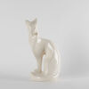 A Large Cream Ceramic Cat