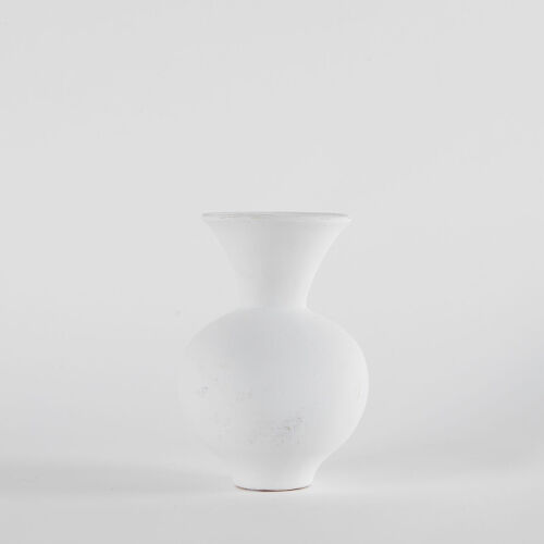 A White Painted Terracotta Vase