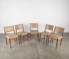 A Set Of Five Mid-Century Dining Chairs Original Upholstery - 2