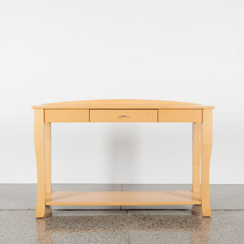 A Console Table in Beech With A Single Drawer