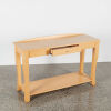 A Console Table in Beech With A Single Drawer - 2